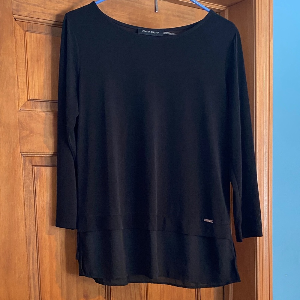 Ivanka Trump Black Long Sleeve Top